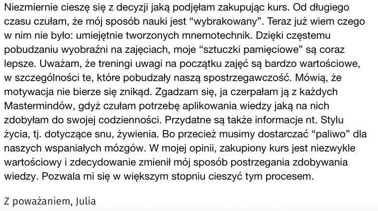 Przyjemność z procesu nauki