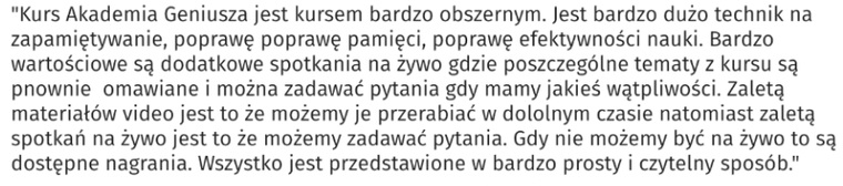 AG OPINIA KURSU