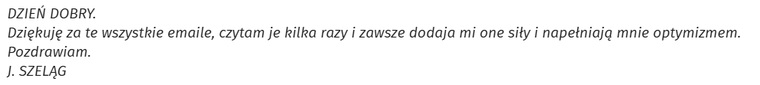 Maile dodają sił