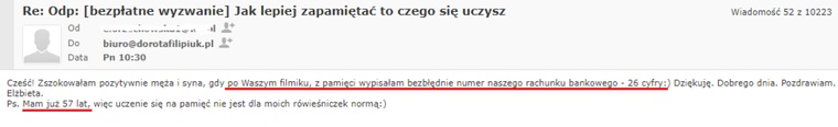 Opinia uczestnika