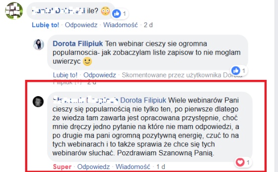 Opinia uczestnika