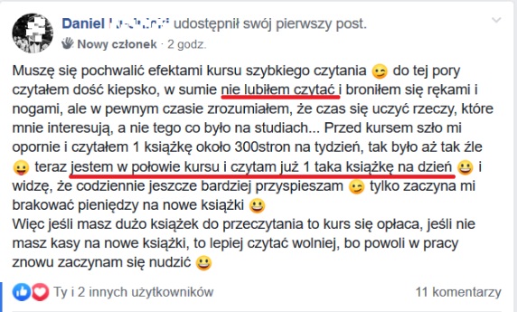 Opinia uczestnika