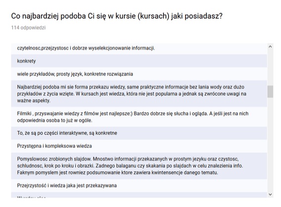 Opinia uczestnika