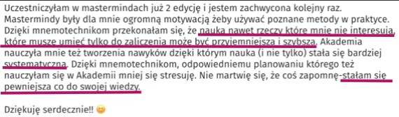 Opinia uczestnika