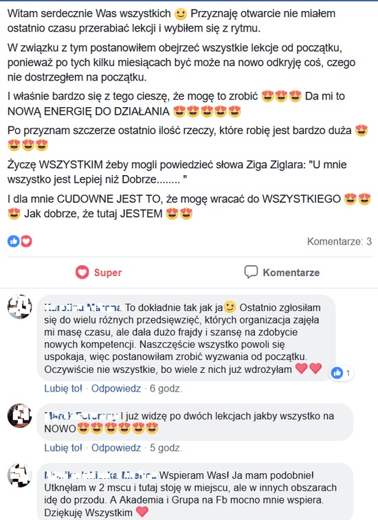 Opinia uczestnika