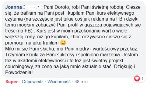 Opinia uczestnika