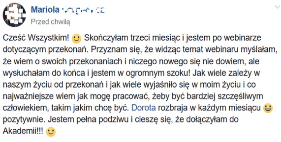 Opinia uczestnika