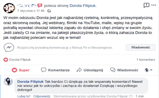 Opinia uczestnika