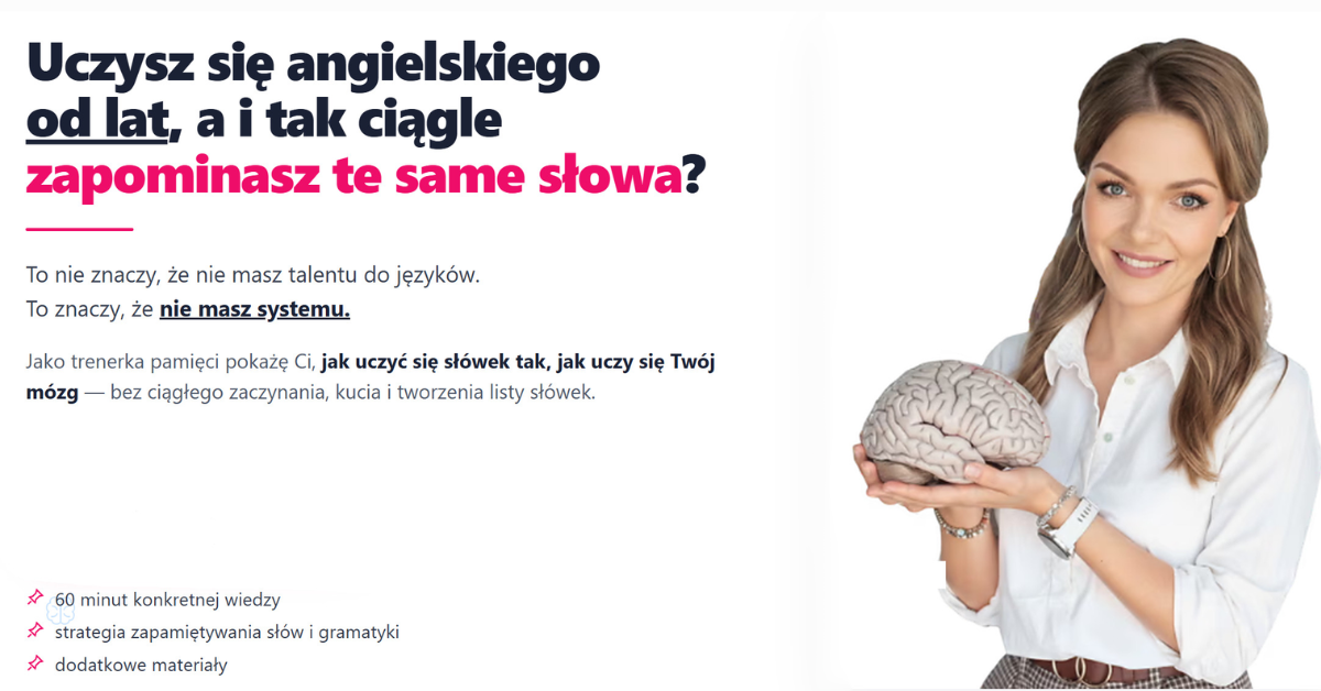 Bezpłatny webinar o skutecznej nauce słówek